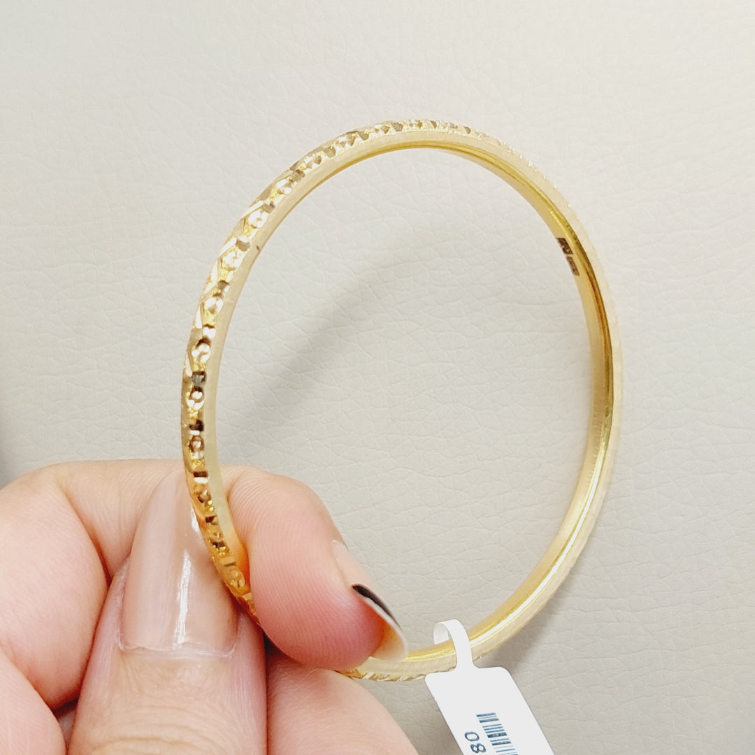 21K Gold Children's Bangle by Saeed Jewelry - Image 4