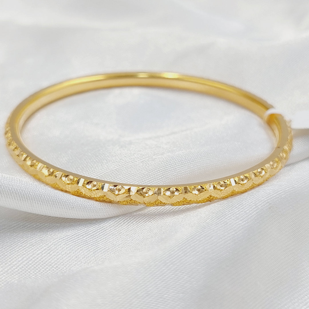 21K Gold Children's Bangle by Saeed Jewelry - Image 1