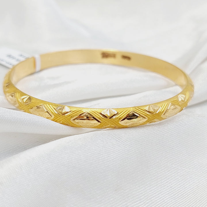 21K Gold Children's Bangle by Saeed Jewelry - Image 3