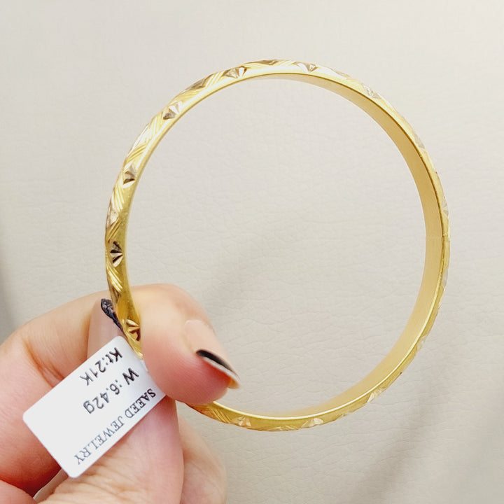 21K Gold Children's Bangle by Saeed Jewelry - Image 4