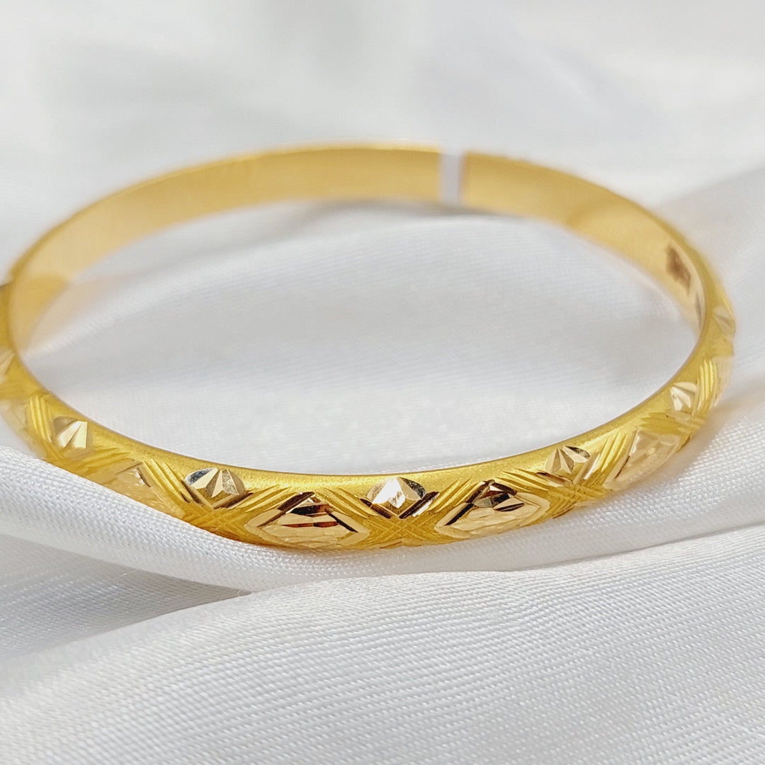 21K Gold Children's Bangle by Saeed Jewelry - Image 1