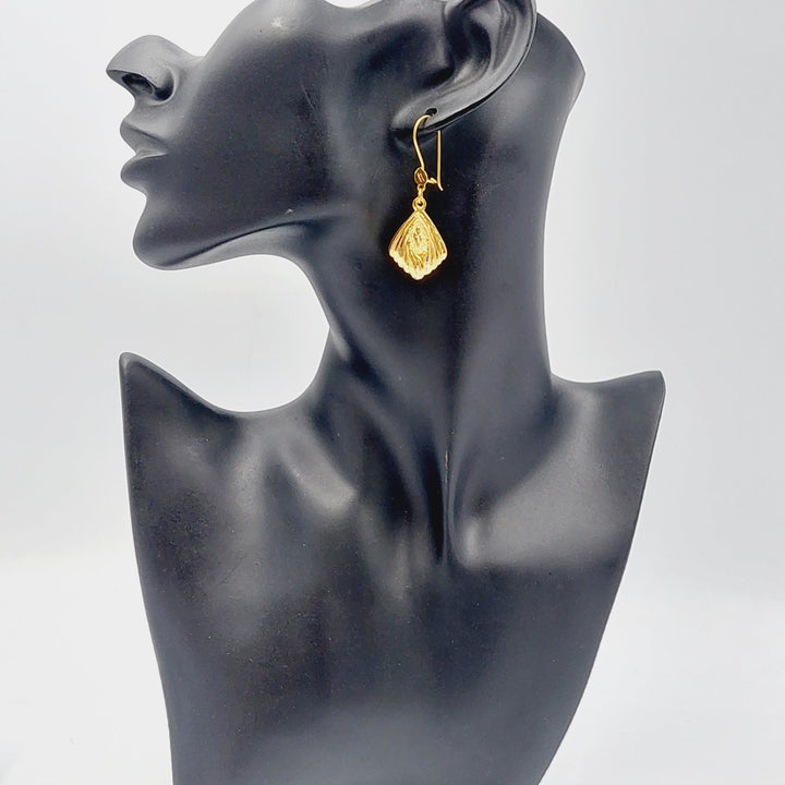 21K Gold Classic Earrings by Saeed Jewelry - Image 2