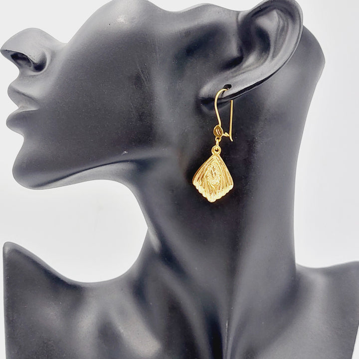 21K Gold Classic Earrings by Saeed Jewelry - Image 3