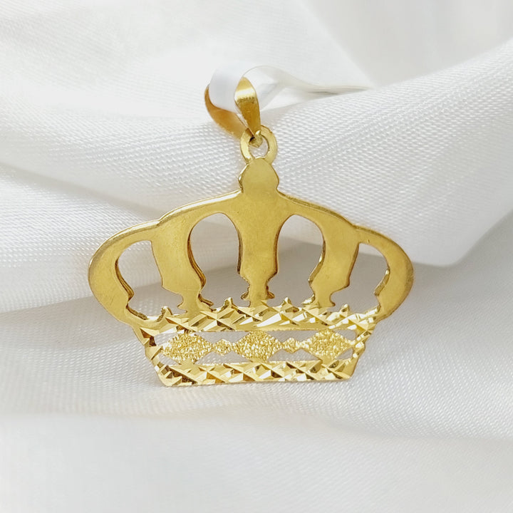 18K Gold Crown Pendant by Saeed Jewelry - Image 5