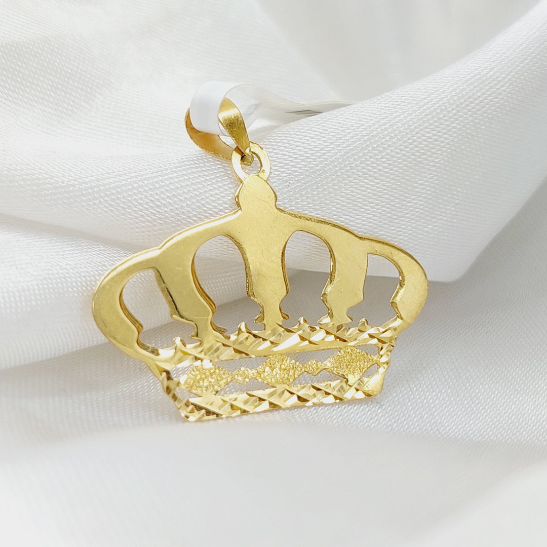 18K Gold Crown Pendant by Saeed Jewelry - Image 6