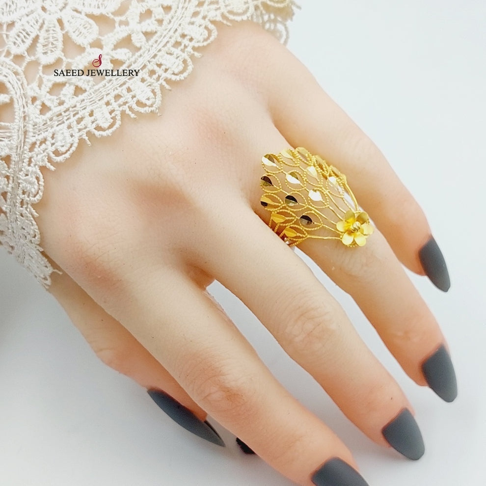 21K Gold Crown Ring by Saeed Jewelry - Image 2