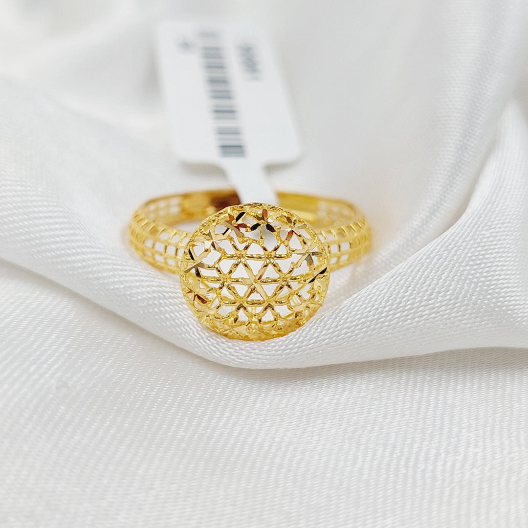 Crown Ring  Made Of 21K Yellow Gold by Saeed Jewelry-30061
