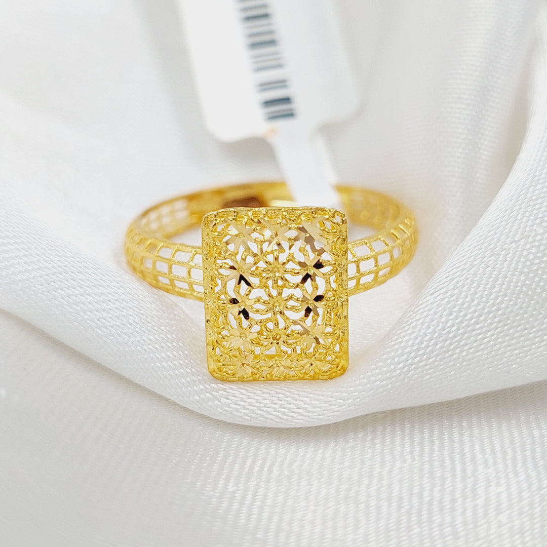 Crown Ring  Made Of 21K Yellow Gold by Saeed Jewelry-30062