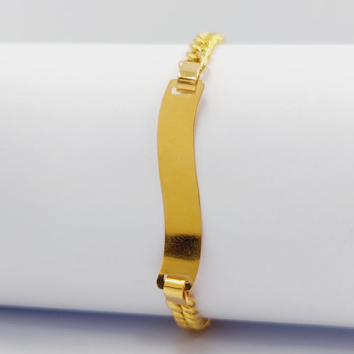 Cuban Links Bar Bracelet Made Of 21K Yellow Gold by Saeed Jewelry-28065