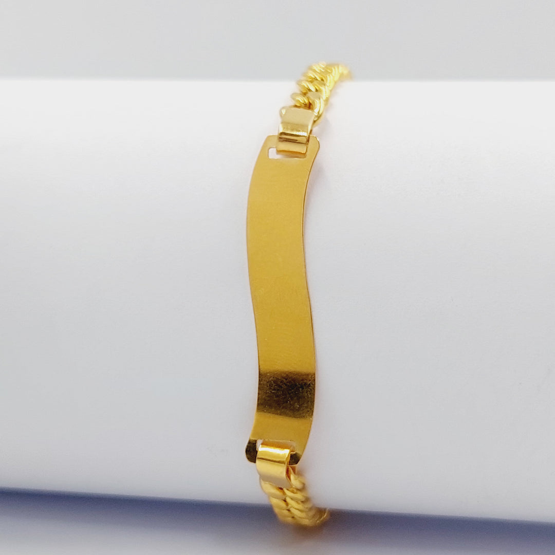 Cuban Links Bar Bracelet Made Of 21K Yellow Gold by Saeed Jewelry-28065