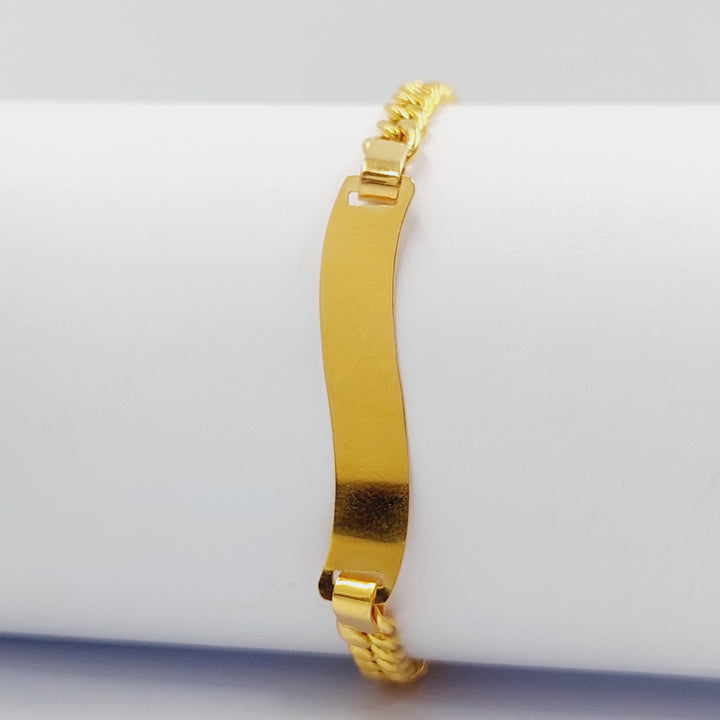 Cuban Links Bar Bracelet Made Of 21K Yellow Gold by Saeed Jewelry-28065