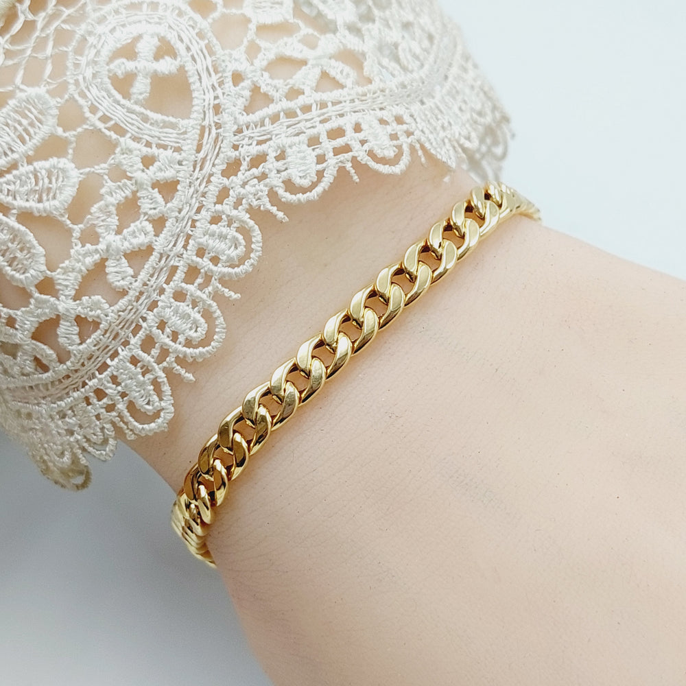 18K Gold Cuban Links Bracelet by Saeed Jewelry - Image 2