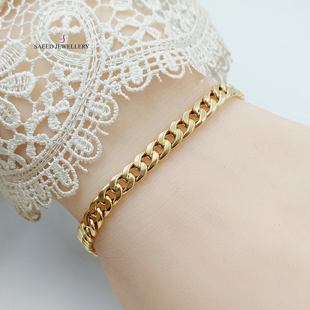 18K Gold Cuban Links Bracelet by Saeed Jewelry - Image 2