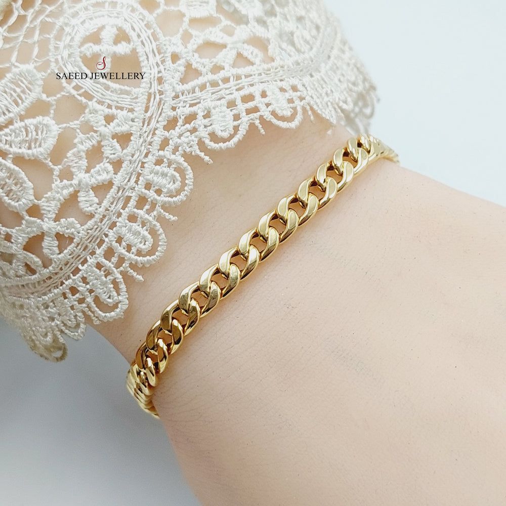 Cuban Links Bracelet Made Of 18K Yellow Gold by Saeed Jewelry-28472