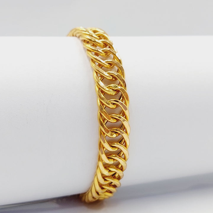 21K Gold Cuban Links Bracelet by Saeed Jewelry - Image 6