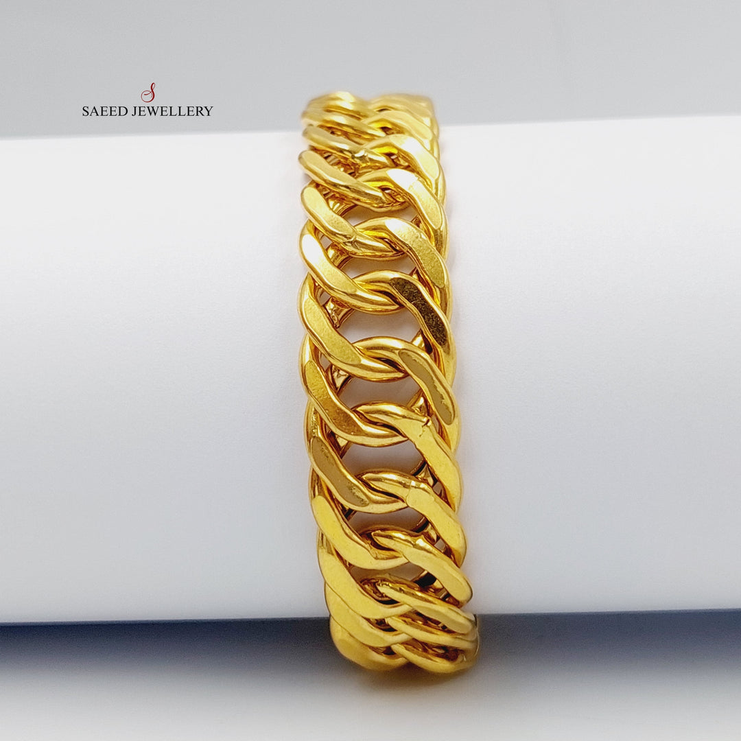 Cuban Links Bracelet  Made Of 21K Yellow Gold by Saeed Jewelry-28920