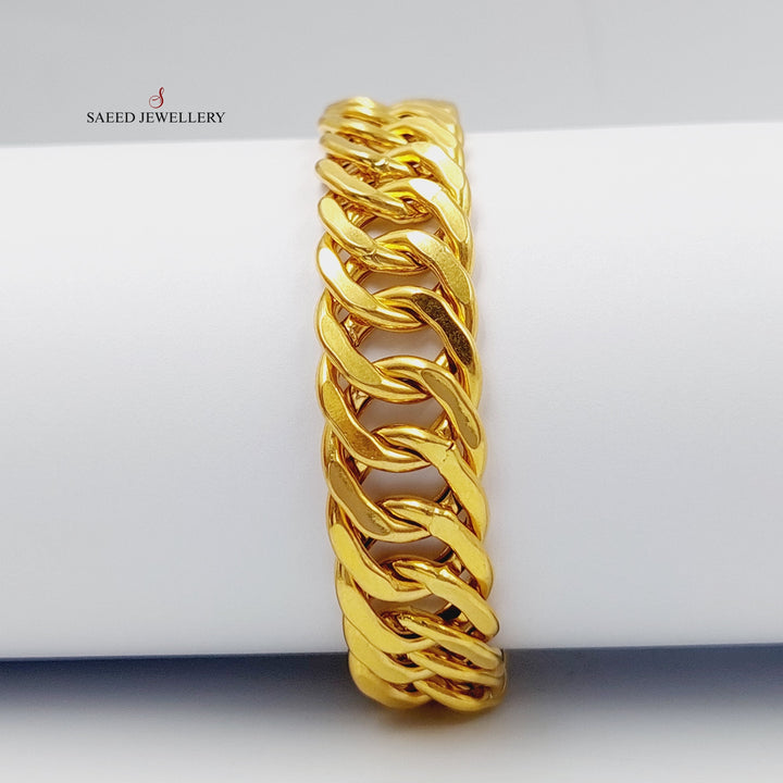 Cuban Links Bracelet  Made Of 21K Yellow Gold by Saeed Jewelry-28920