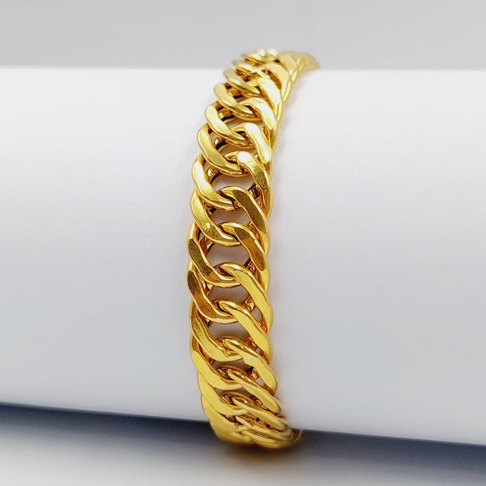 21K Gold Cuban Links Bracelet by Saeed Jewelry - Image 2