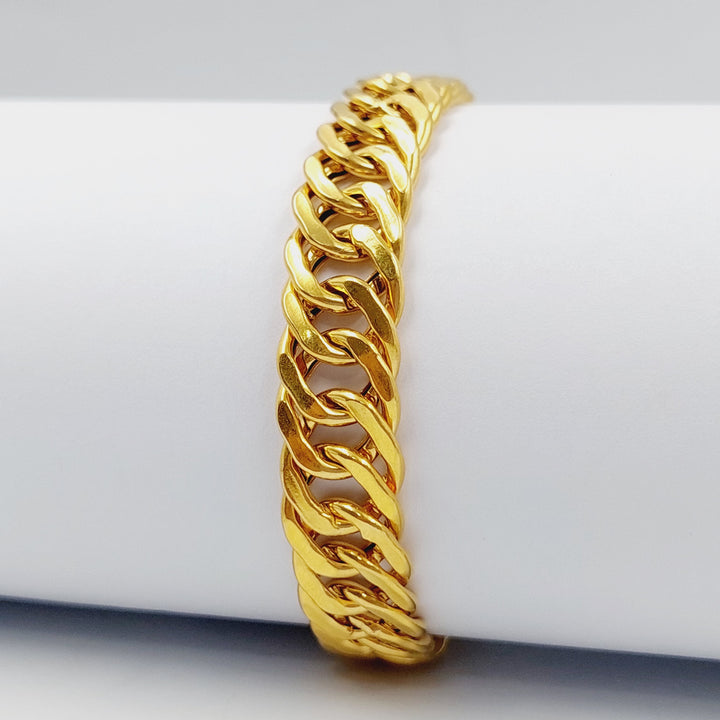 21K Gold Cuban Links Bracelet by Saeed Jewelry - Image 2