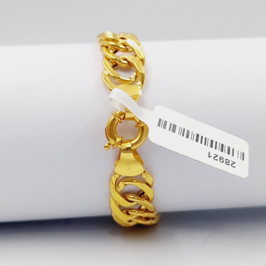 21K Gold Cuban Links Bracelet by Saeed Jewelry - Image 4