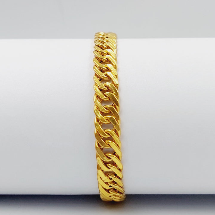 21K Gold Cuban Links Bracelet by Saeed Jewelry - Image 1