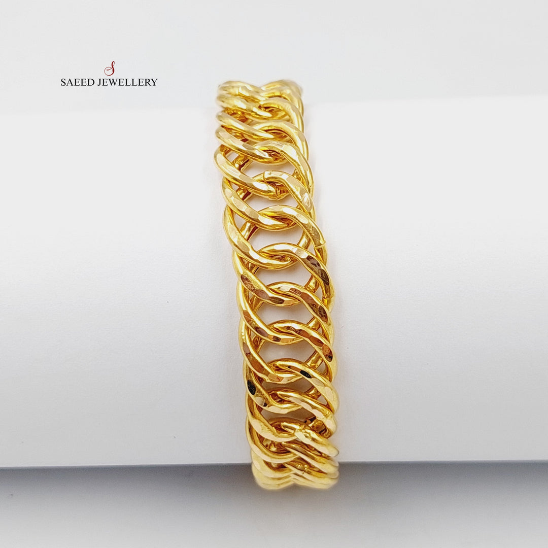 21K Gold Cuban Links Bracelet by Saeed Jewelry - Image 2