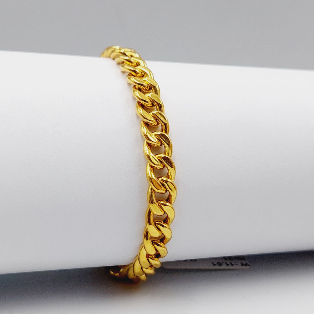 21K Gold Cuban Links Bracelet by Saeed Jewelry - Image 2