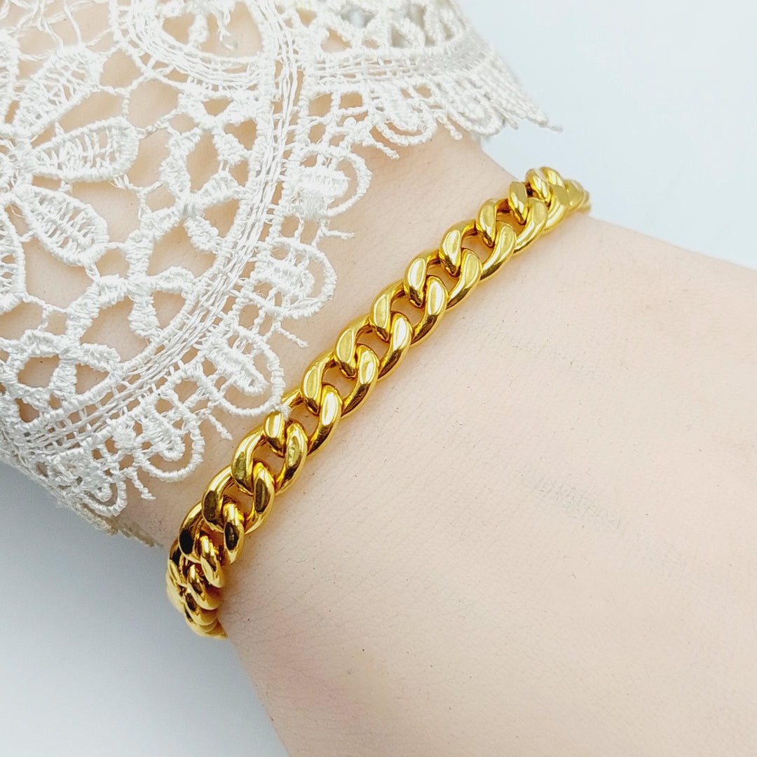 21K Gold Cuban Links Bracelet by Saeed Jewelry - Image 1