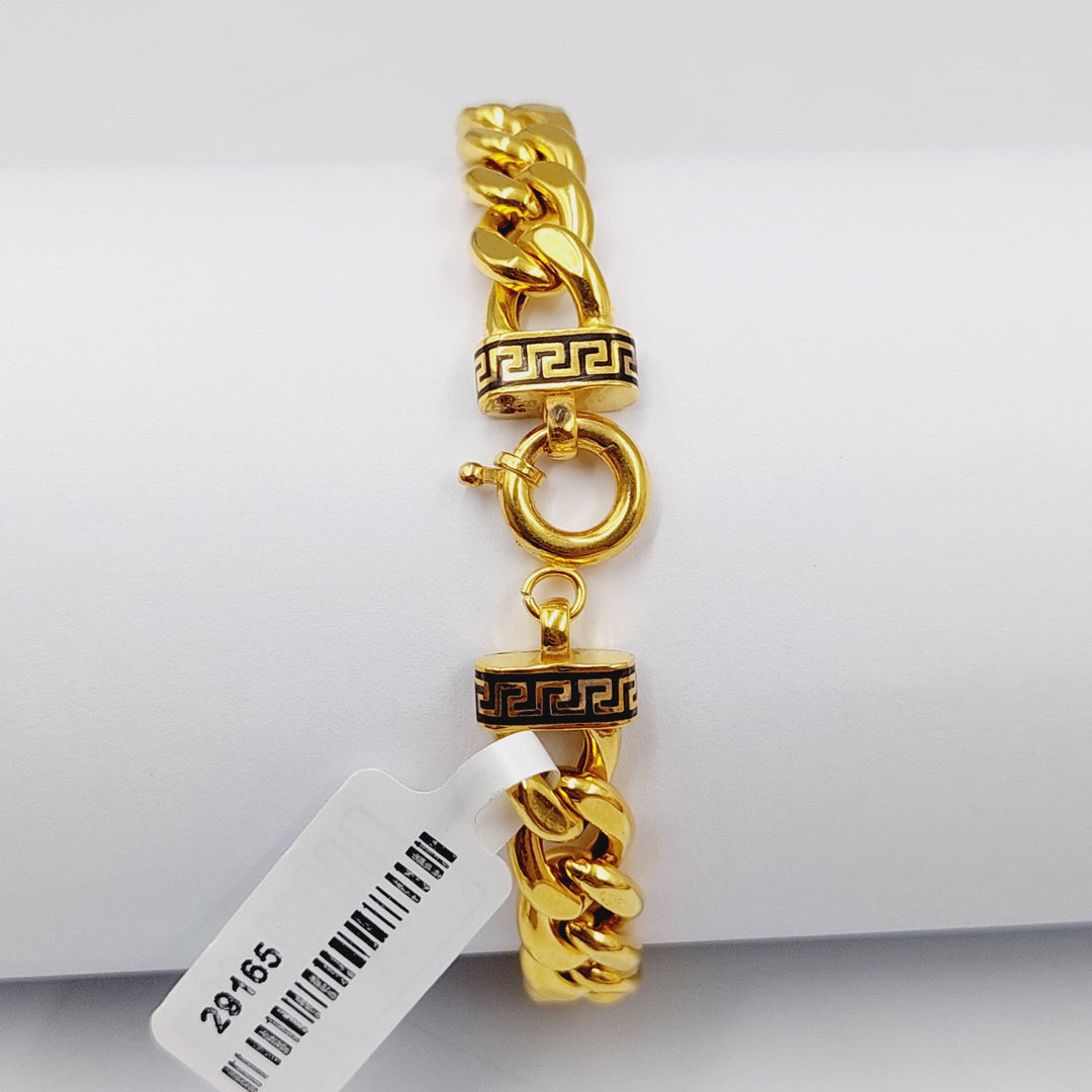 21K Gold Cuban Links Bracelet by Saeed Jewelry - Image 2