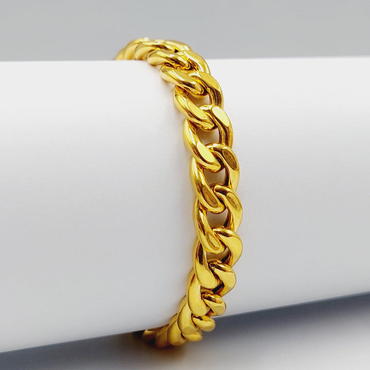 21K Gold Cuban Links Bracelet by Saeed Jewelry - Image 1