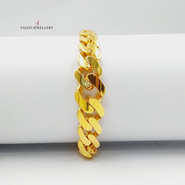 21K Gold Cuban Links Bracelet by Saeed Jewelry - Image 5