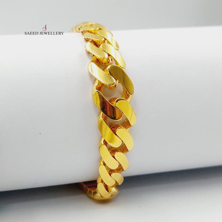 21K Gold Cuban Links Bracelet by Saeed Jewelry - Image 6