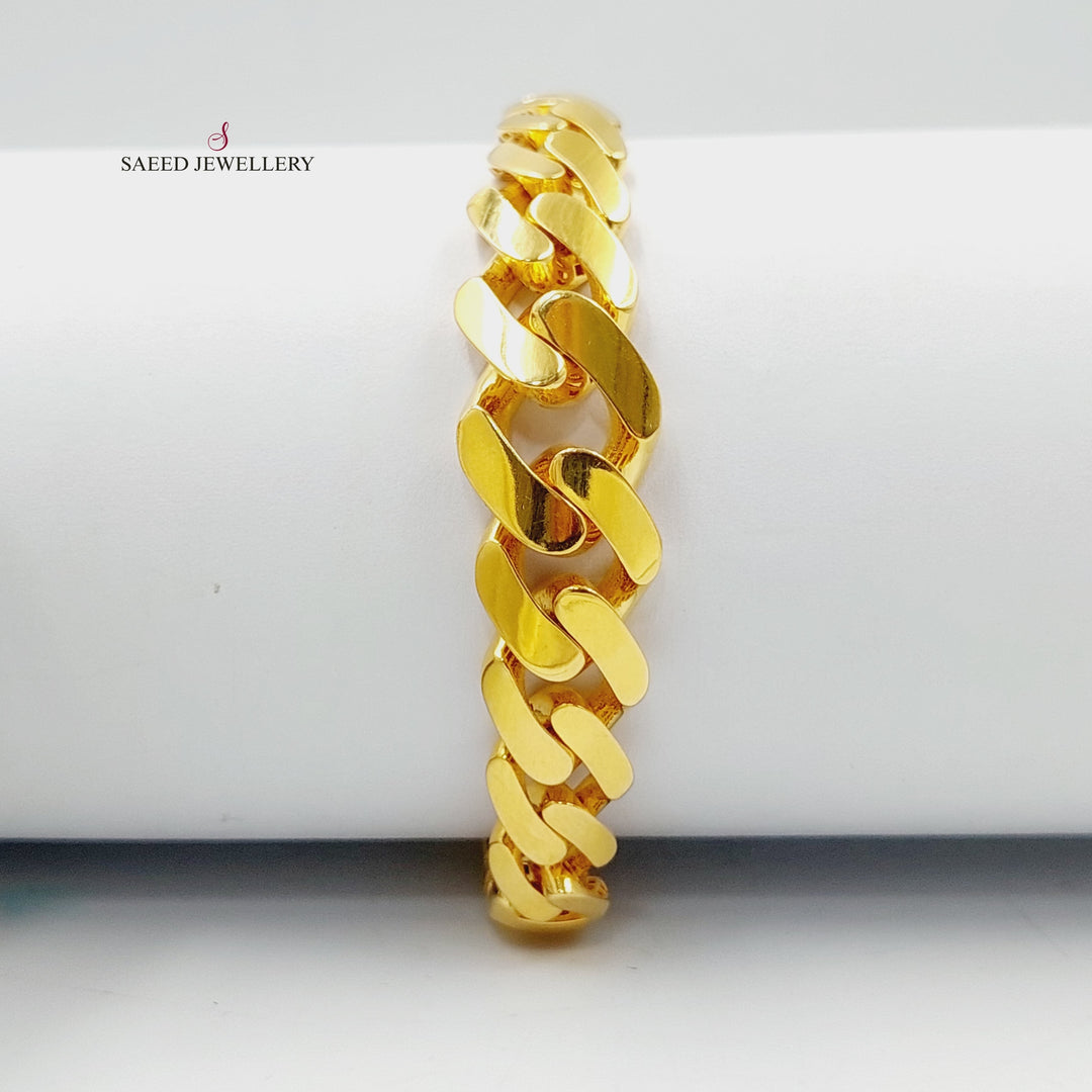 21K Gold Cuban Links Bracelet by Saeed Jewelry - Image 1