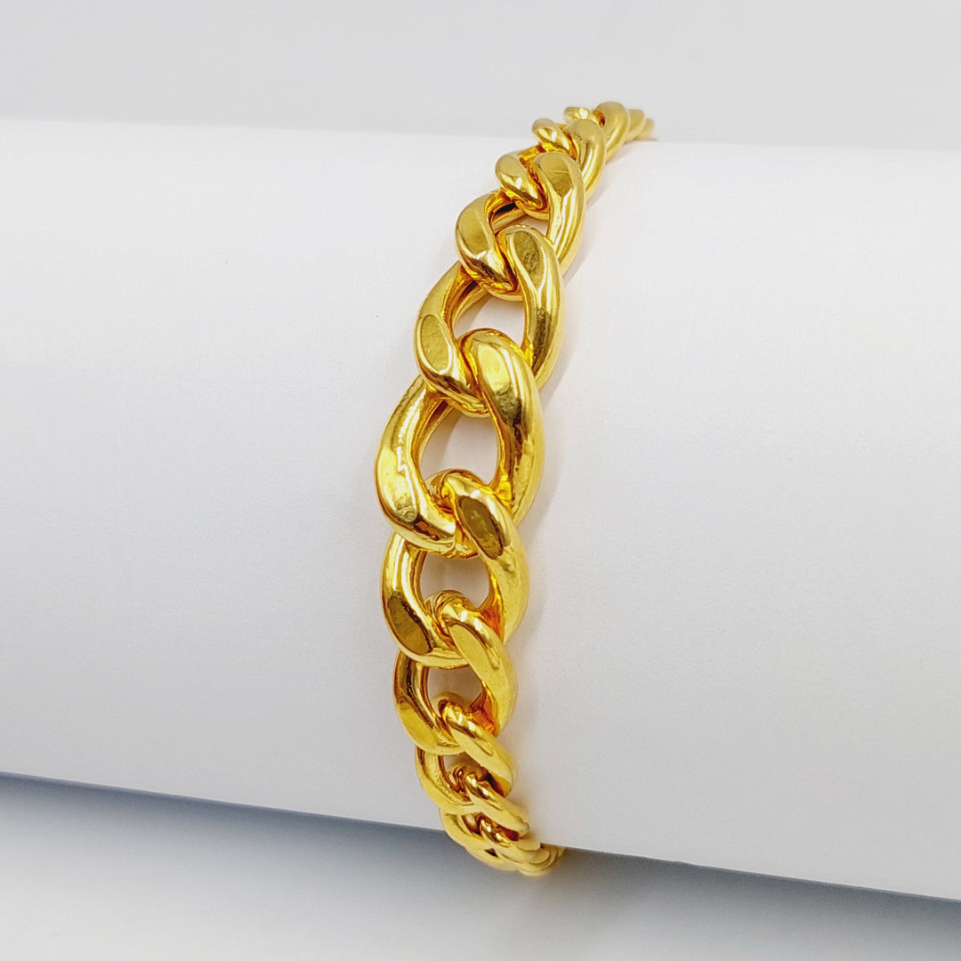 21K Gold Cuban Links Bracelet by Saeed Jewelry - Image 4