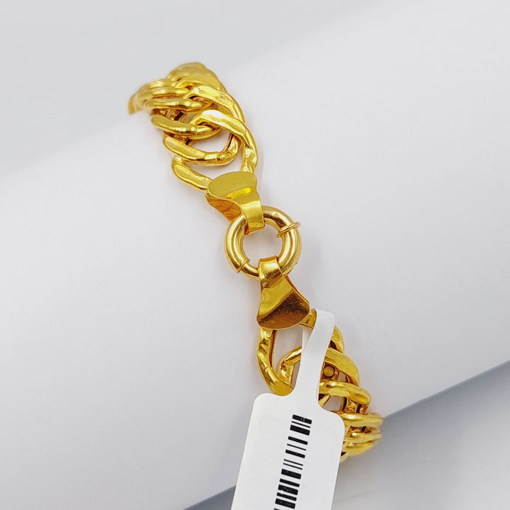 Cuban Links Bracelet  Made Of 21K Yellow Gold by Saeed Jewelry-29672
