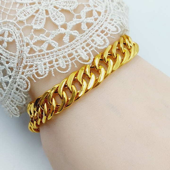 Cuban Links Bracelet  Made Of 21K Yellow Gold by Saeed Jewelry-29672