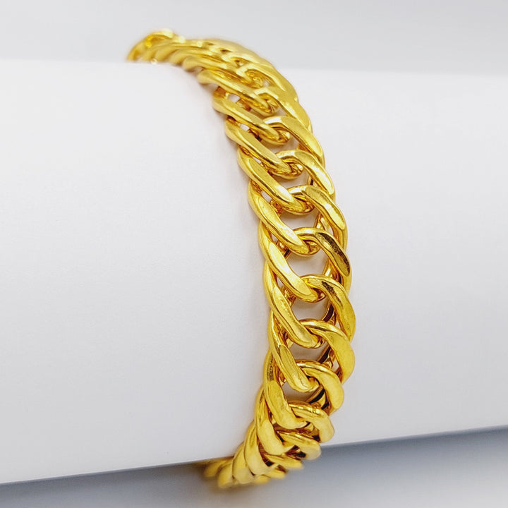 Cuban Links Bracelet  Made Of 21K Yellow Gold by Saeed Jewelry-29672