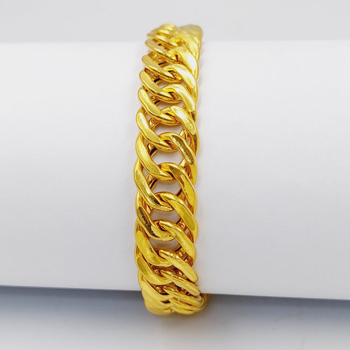 Cuban Links Bracelet  Made Of 21K Yellow Gold by Saeed Jewelry-29672