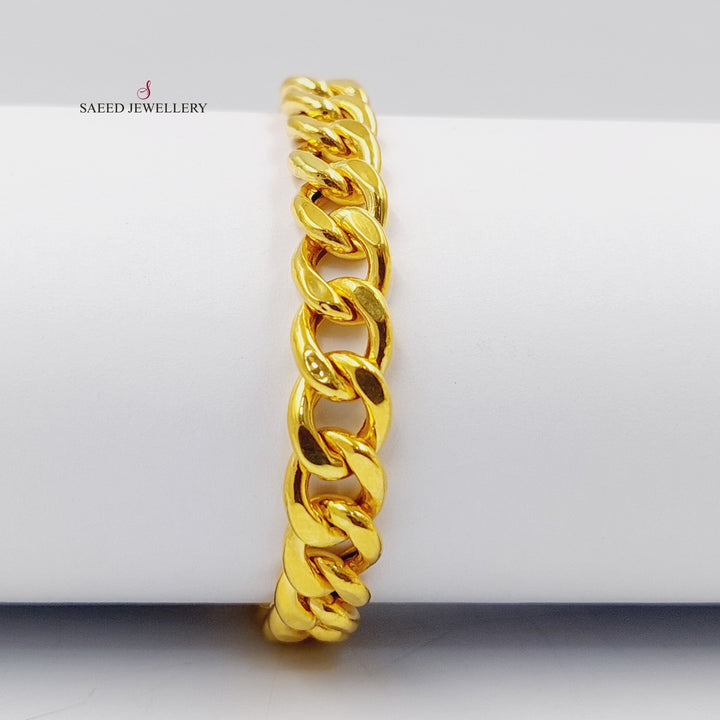 21K Gold Cuban Links Bracelet by Saeed Jewelry - Image 3