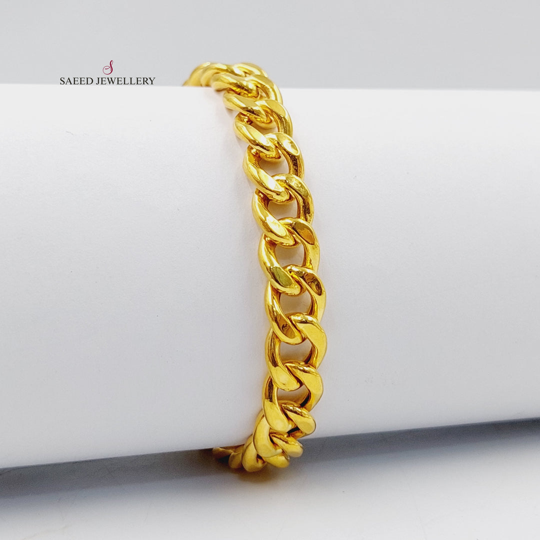 21K Gold Cuban Links Bracelet by Saeed Jewelry - Image 1