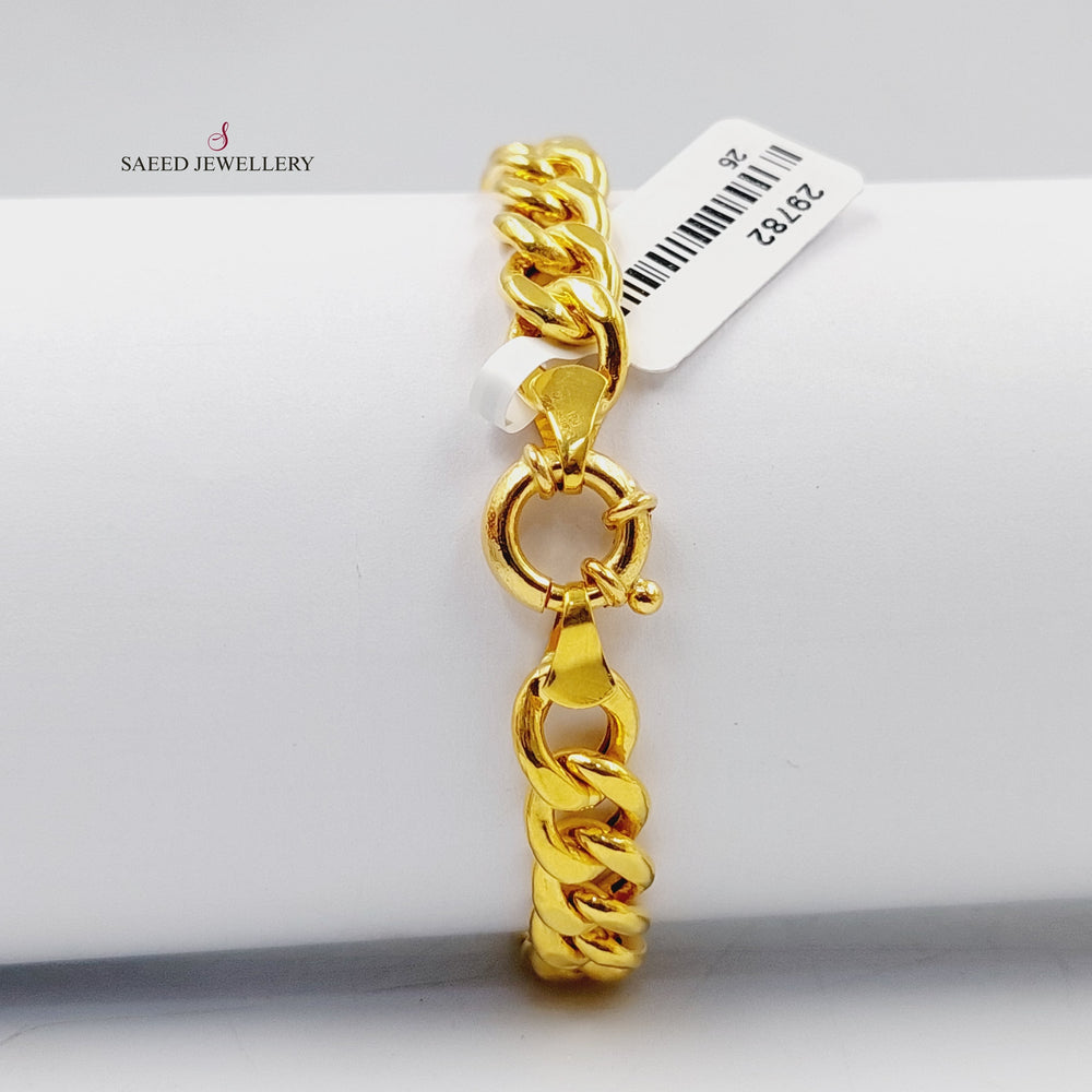 Cuban Links Bracelet  Made Of 21K Yellow Gold by Saeed Jewelry-29782