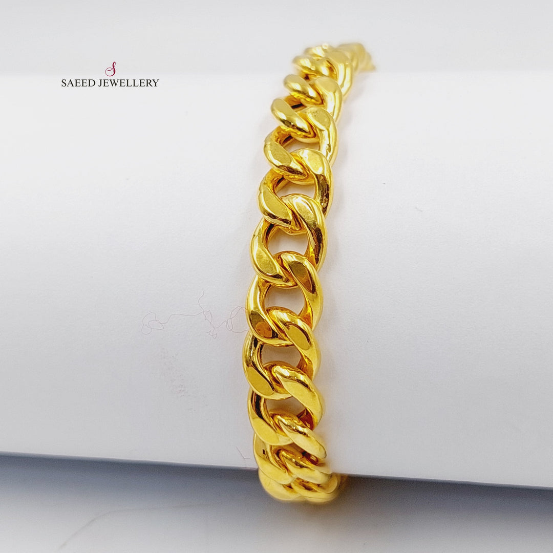 21K Gold Cuban Links Bracelet by Saeed Jewelry - Image 1