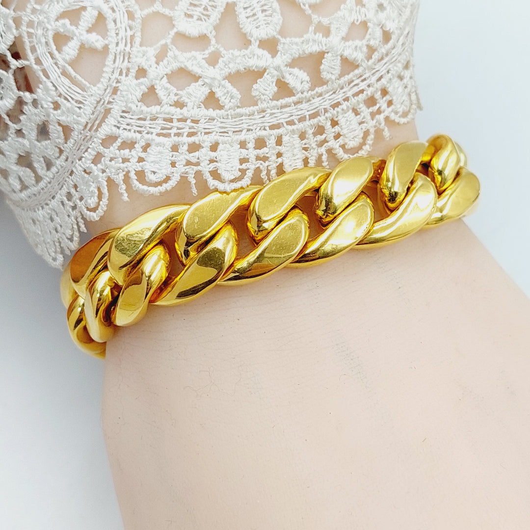 21K Gold Cuban Links Bracelet by Saeed Jewelry - Image 2