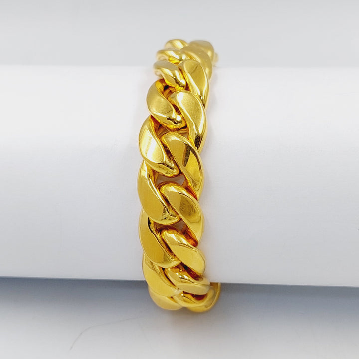 21K Gold Cuban Links Bracelet by Saeed Jewelry - Image 4