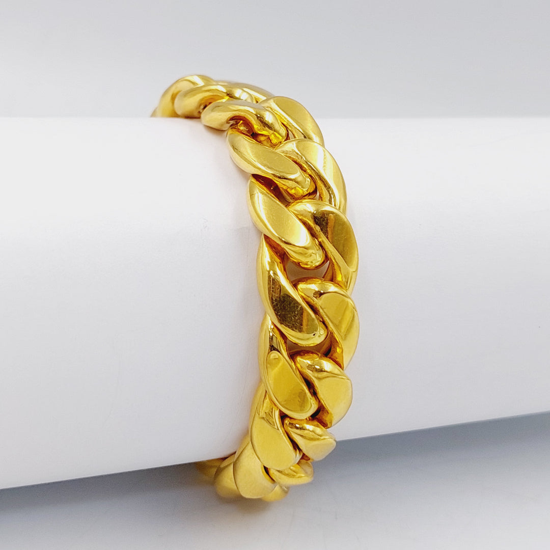 21K Gold Cuban Links Bracelet by Saeed Jewelry - Image 5