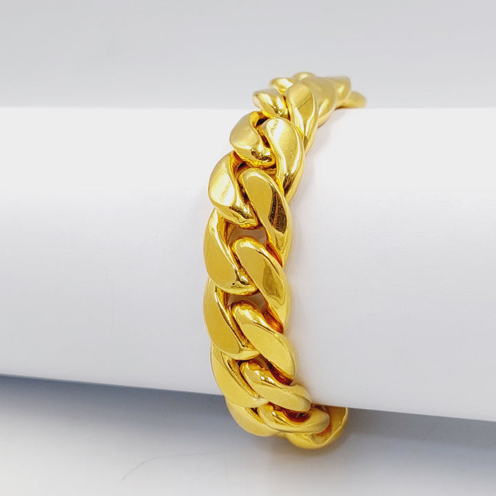 21K Gold Cuban Links Bracelet by Saeed Jewelry - Image 1