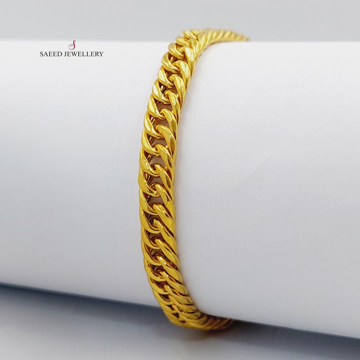 21K Gold Cuban Links Bracelet by Saeed Jewelry - Image 4