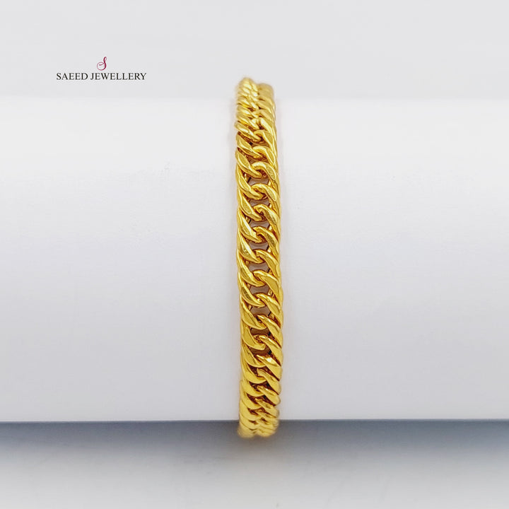 21K Gold Cuban Links Bracelet by Saeed Jewelry - Image 5