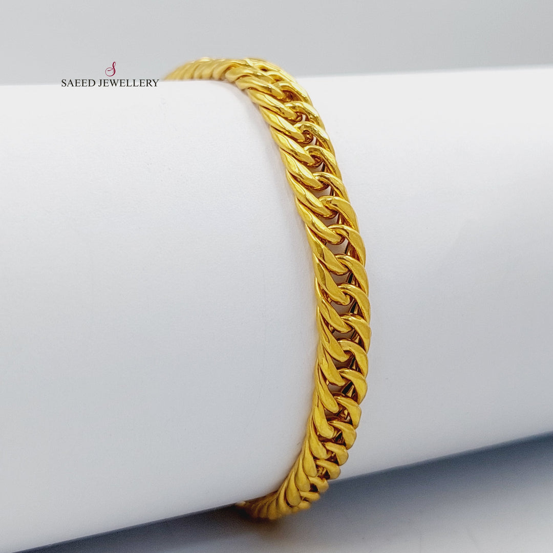 21K Gold Cuban Links Bracelet by Saeed Jewelry - Image 6