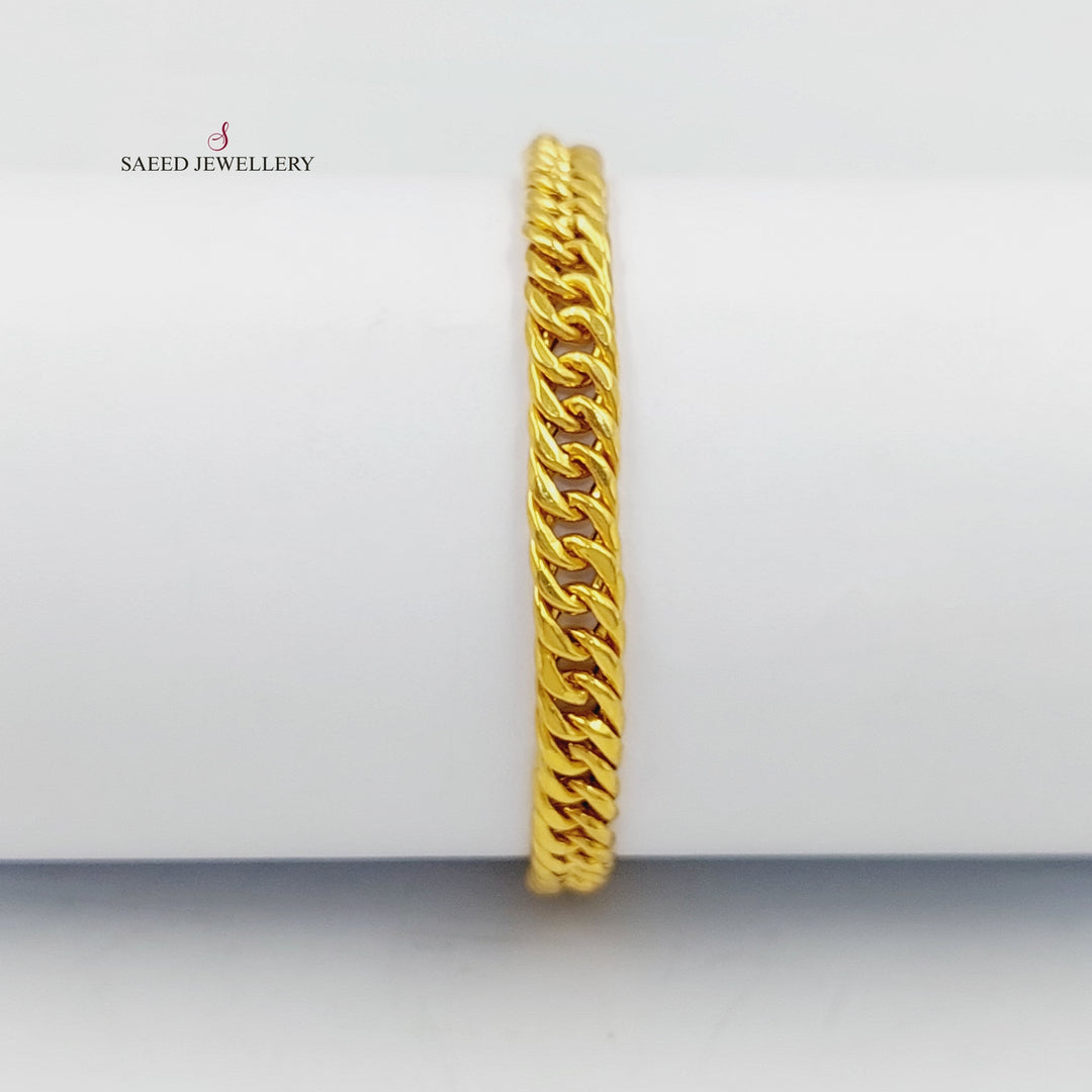 21K Gold Cuban Links Bracelet by Saeed Jewelry - Image 1